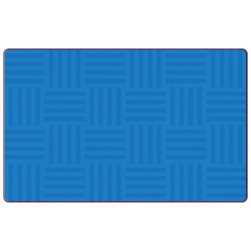 Tone-on-Tone Solids Carpet, Hash Tag Design, 7’6″ x 12′ Rectangle, Blue