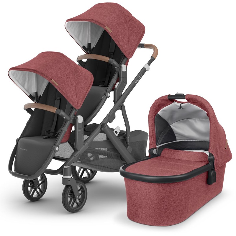 UPPAbaby VISTA V2 Double Stroller Bundle with Rumble Seat V2+ – Lucy