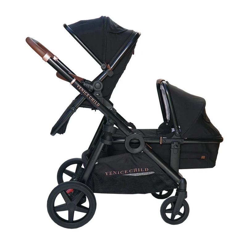 Venice Child Maverick Single to Double Stroller with Bassinet