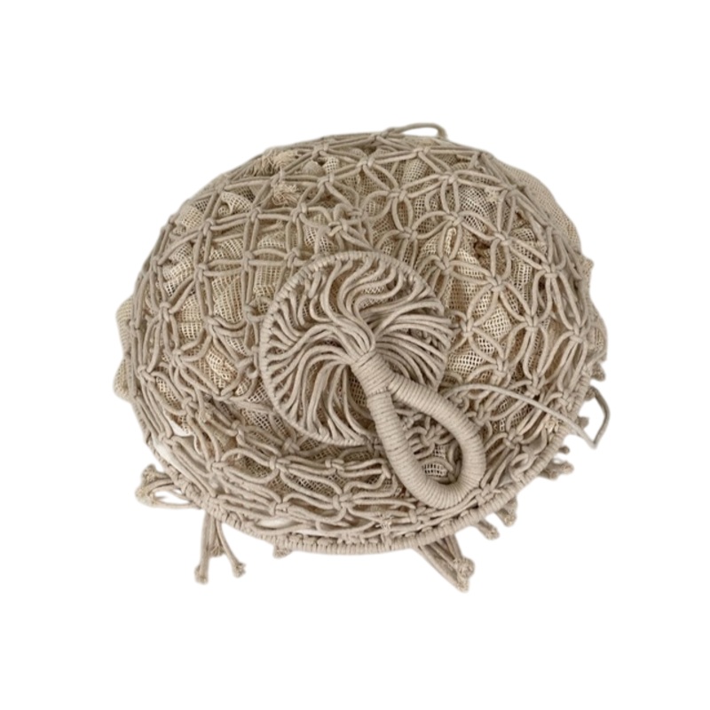 Crane Baby Boho Crib Canopy, Beige Macrame