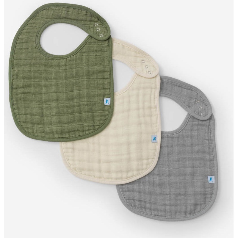 Little Unicorn Cotton Muslin Classic Bib 3 Pack – Fern Set