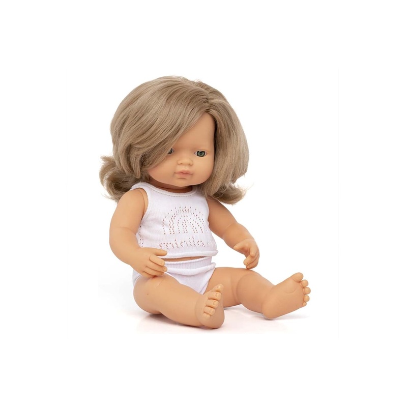 Miniland Baby Girl Doll Blond – 15″