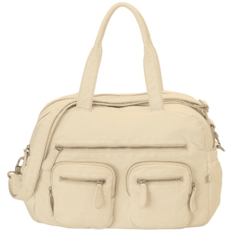 OiOi Faux Lizard Carry All Diaper Bag in Almond