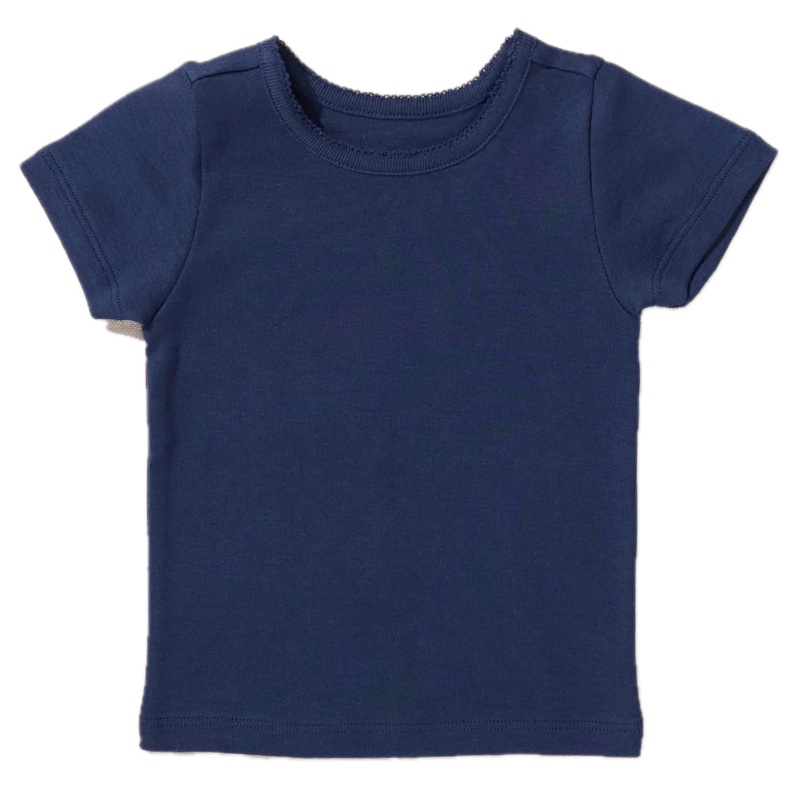 Pink Chicken Short Sleeve Seesaw Rib T-Shirt – Navy