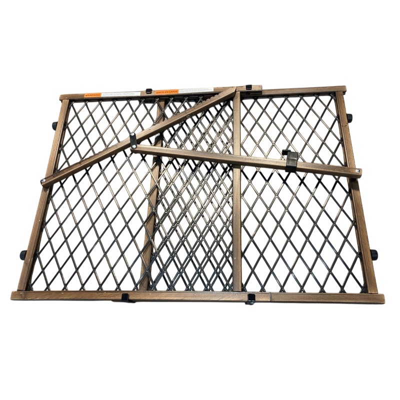 Evenflo Position & Lock Adjustable Wood Baby Gate, Farmhouse Collection