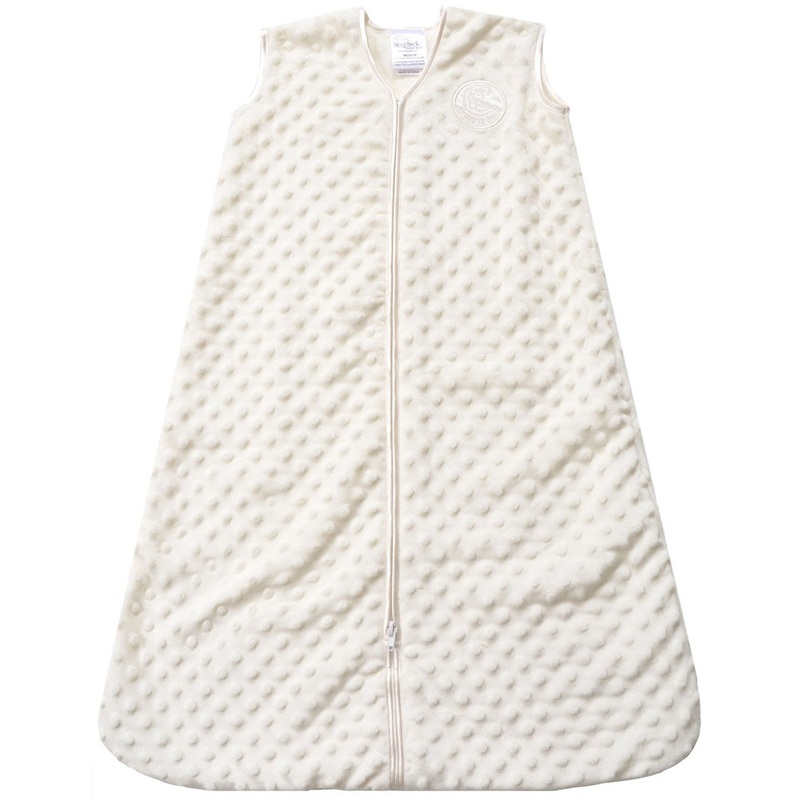 HALO SleepSack Wearable Blanket, Micro-Fleece, Cream Plush Dots, Large