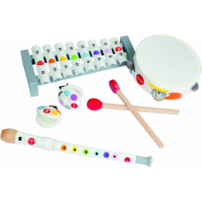 Janod Confetti 4 Piece Wood Musical Instrument Set