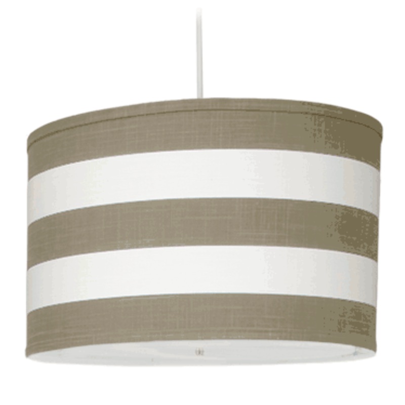 Oilo Stripe Large Cylinder Light in Taupe