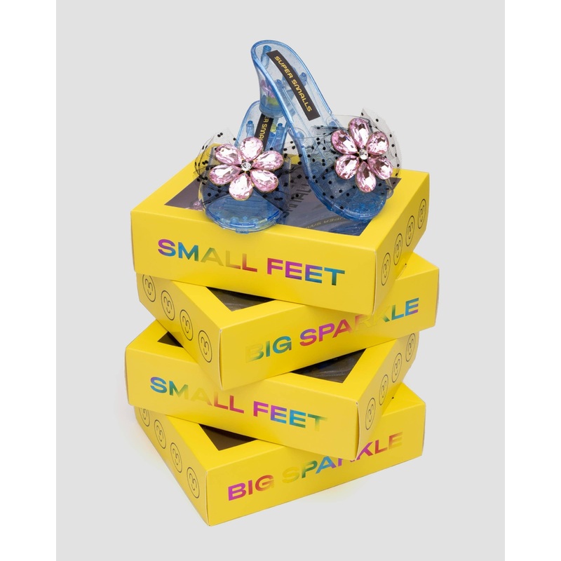 Super Smalls Pink Flower Gem Play Shoes