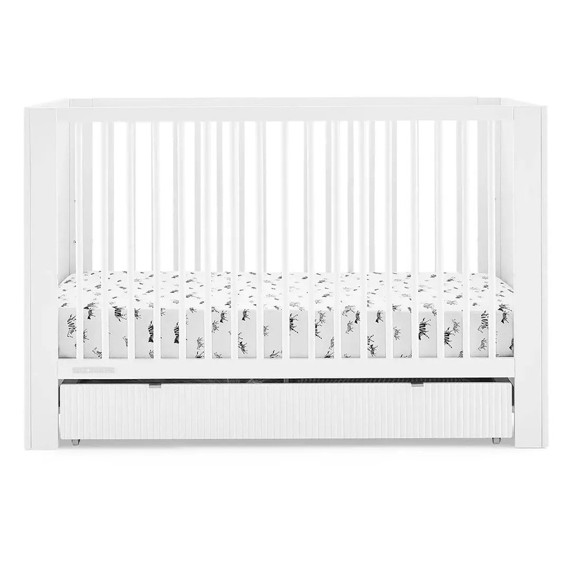 Cassie 4-in-1 Convertible Crib with Underdrawer – Bianca White