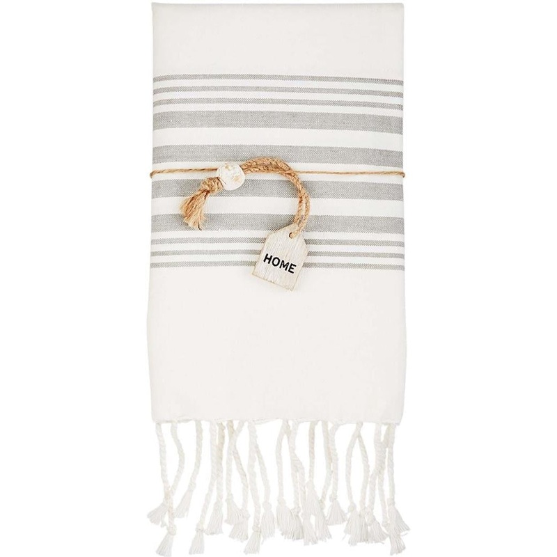 Mud Pie Gray Turkish Towel Set