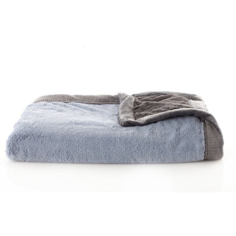 Saranoni Lush/Lush Receiving Blanket – Slate/Charcoal