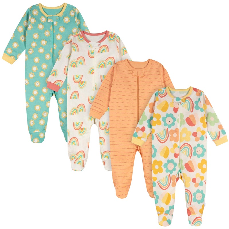 4-Pack Baby Girls Flower Power Sleep ‘N Plays