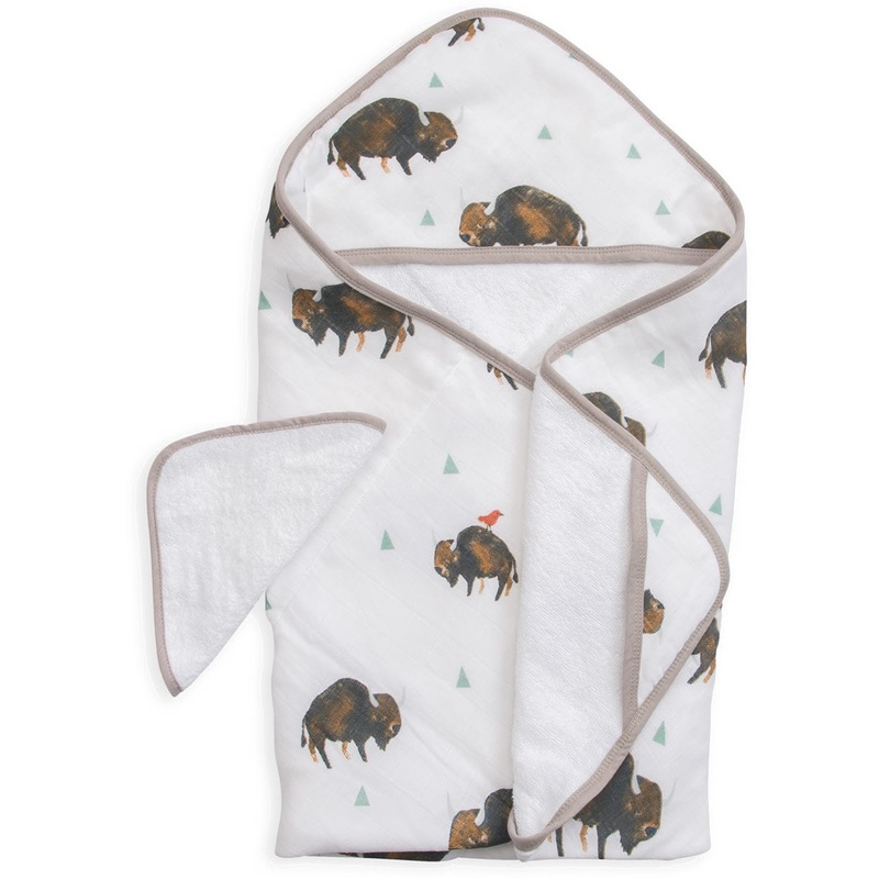 Little Unicorn Cotton Hooded Towel & Washcloth – Bison