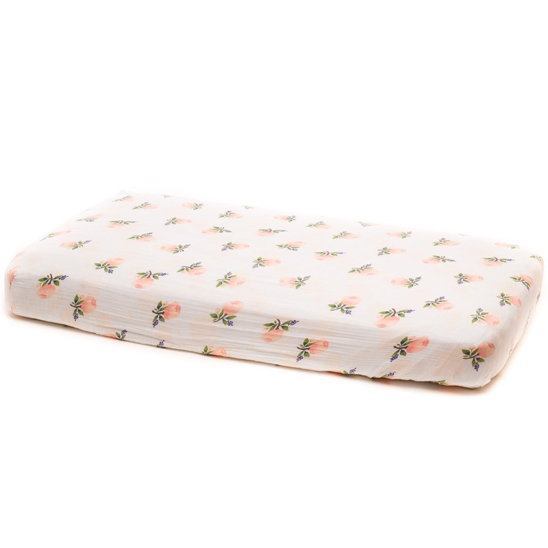 Little Unicorn Cotton Muslin Fitted Sheet – Watercolor Rose