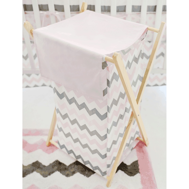 My Baby Sam Chevron Baby Pink Hamper
