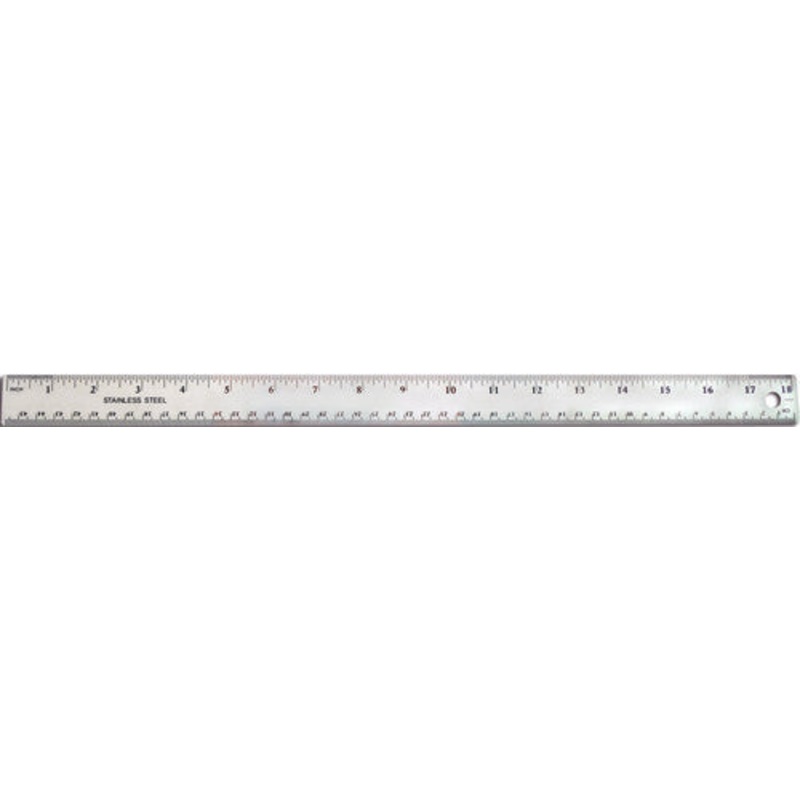 Stainless Metal Ruler, 18″/45cm