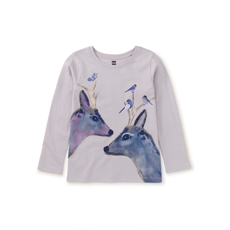 Tea Collection Darling Deers Tee – Urchin Purple