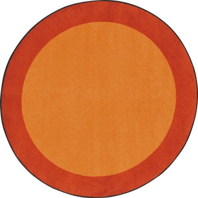 All Around Rug, 7’7″ Round, Orange