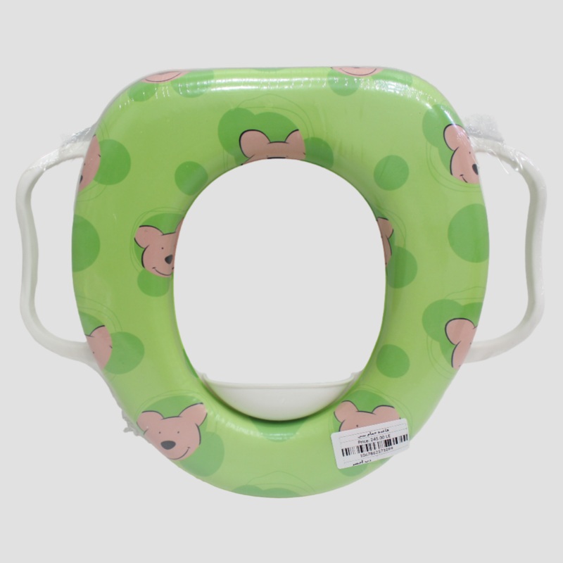 Cushioned Childrens Toilet Seat  Potty Training Toilet Seat with Handles (Puppy Faces)