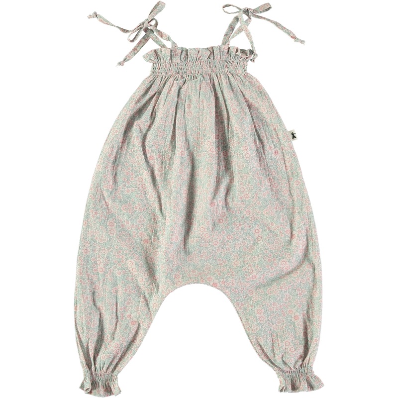 Petit Indi (Made in Spain) – Shoulder-Tie Romper – Tiny Flowers