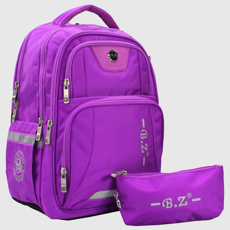 Purple 18 Inches Backpack + Pencil Case
