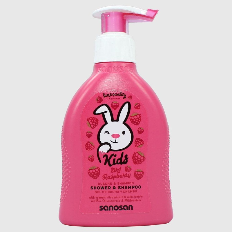 Sanosan 2in1 Raspberry Shampoo & Shower 200 ML For Kids