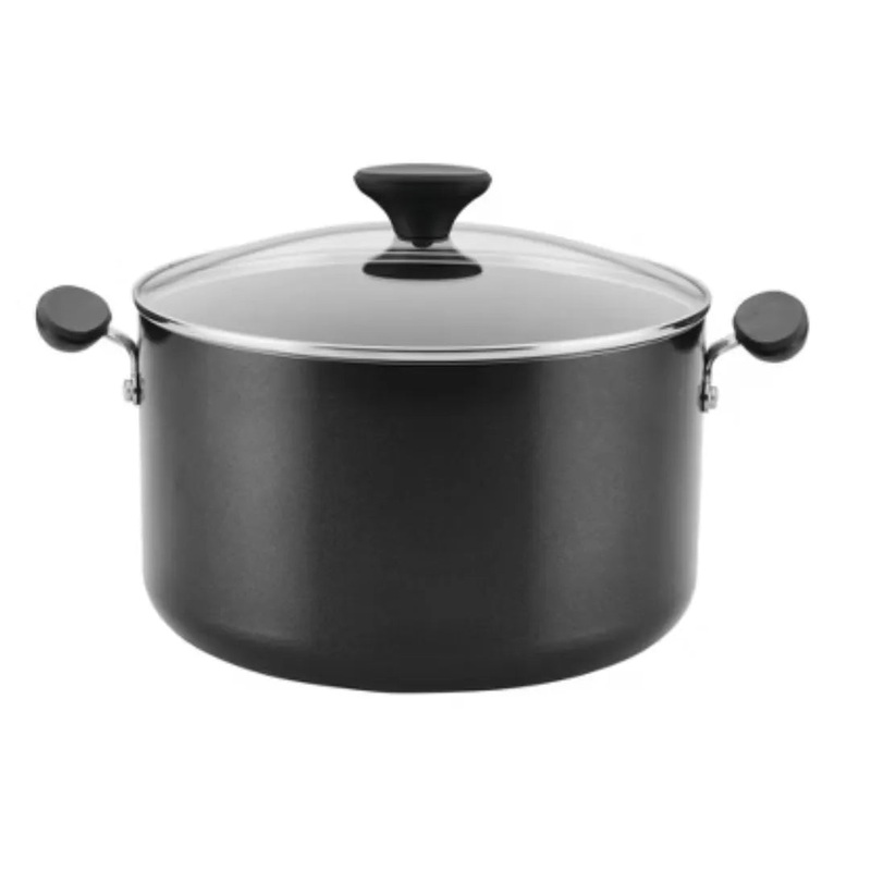 8qt Nonstick Stock Pot With Tempered Glass Lid
