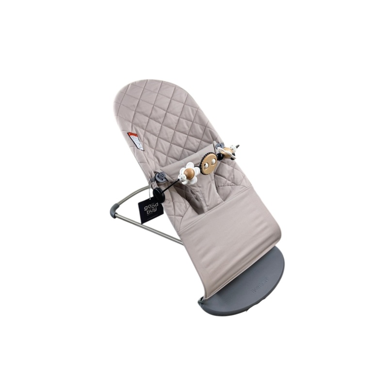 BabyBjorn Bouncer Bliss Bundle With Toy Bar, Dark Gray Frame, Googly Eyes Black and White, Sand Gray