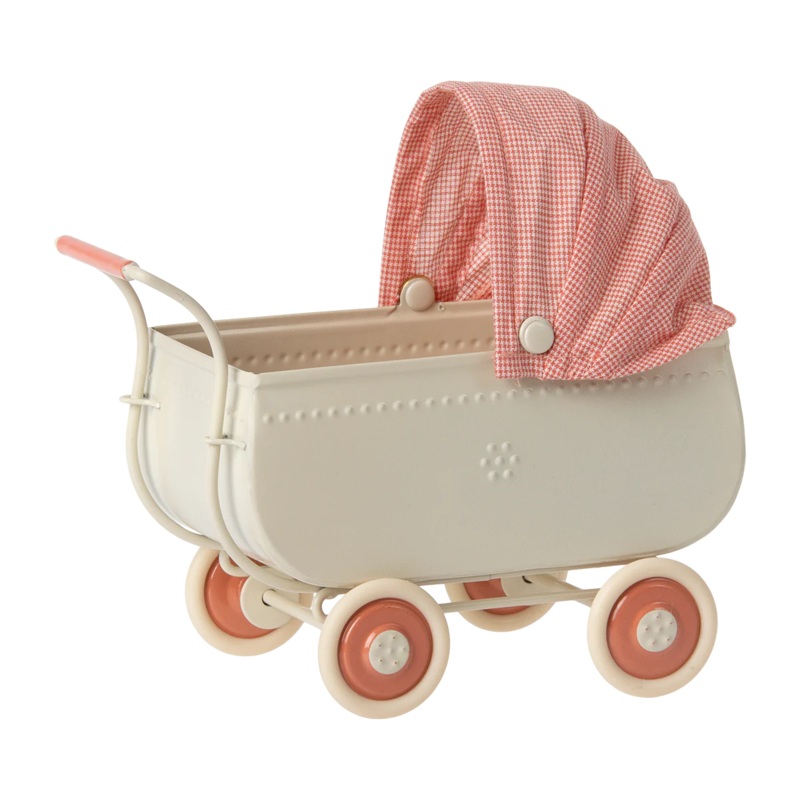 Maileg Micro Pram – Coral