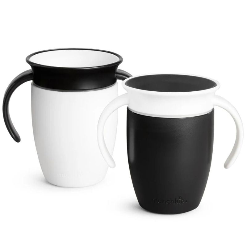 Miracle 360 Black & White 7 oz Trainer Cup – 2 Pack