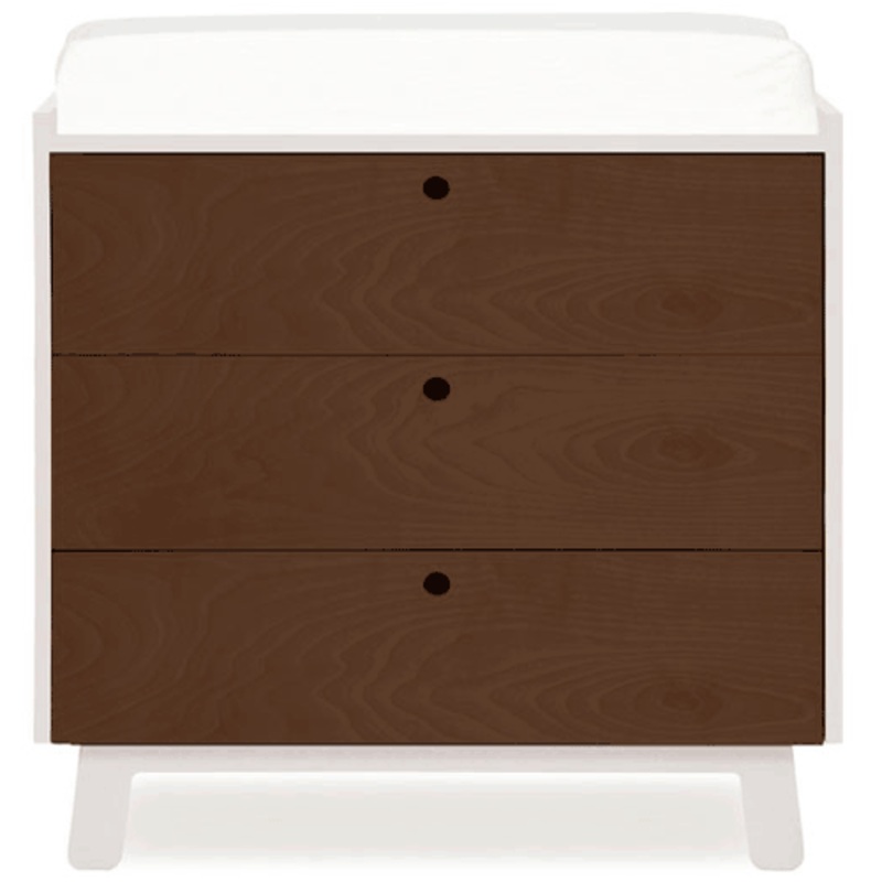 Oeuf Sparrow Collection 3 Drawer Dresser in White/ Walnut