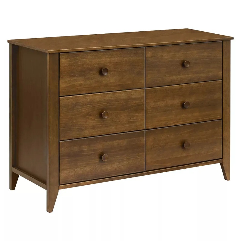 Sprout 6-Drawer Double Dresser – Natural Walnut