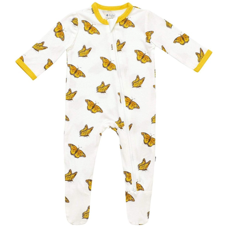 Kyte Baby Printed Zippered Footie – Monarch (6-12 months)