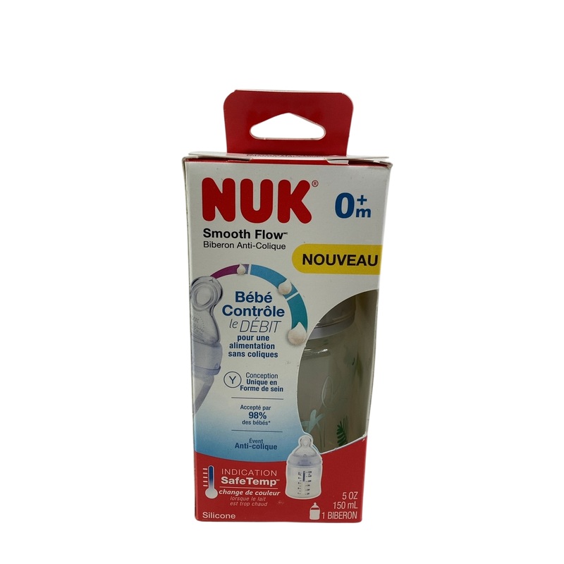 NUK Smooth Flow Anti-Colic Bottle, 5oz, Clear