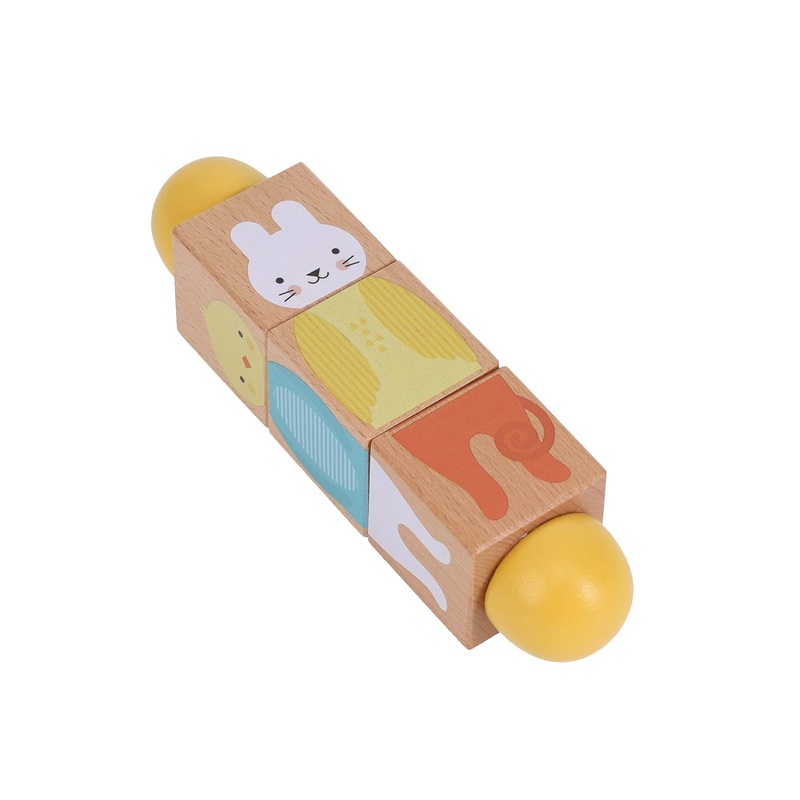 Petit Collage Match-Up Wooden Twist Toy