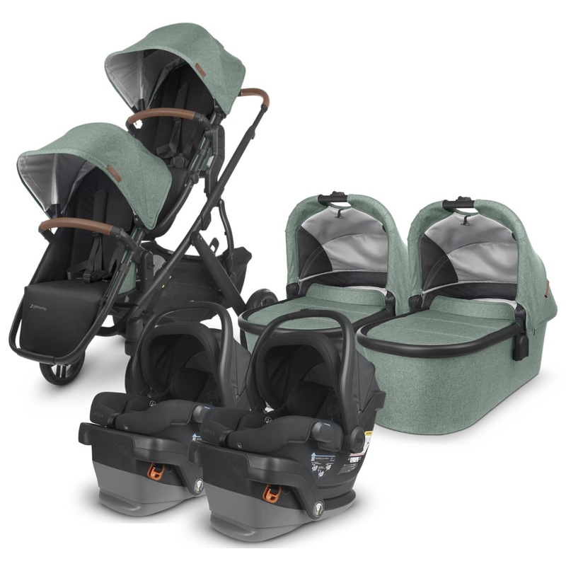 UPPAbaby VISTA V2 Twin Double Stroller + MESA V2 Travel System Bundle – Gwen / Jake