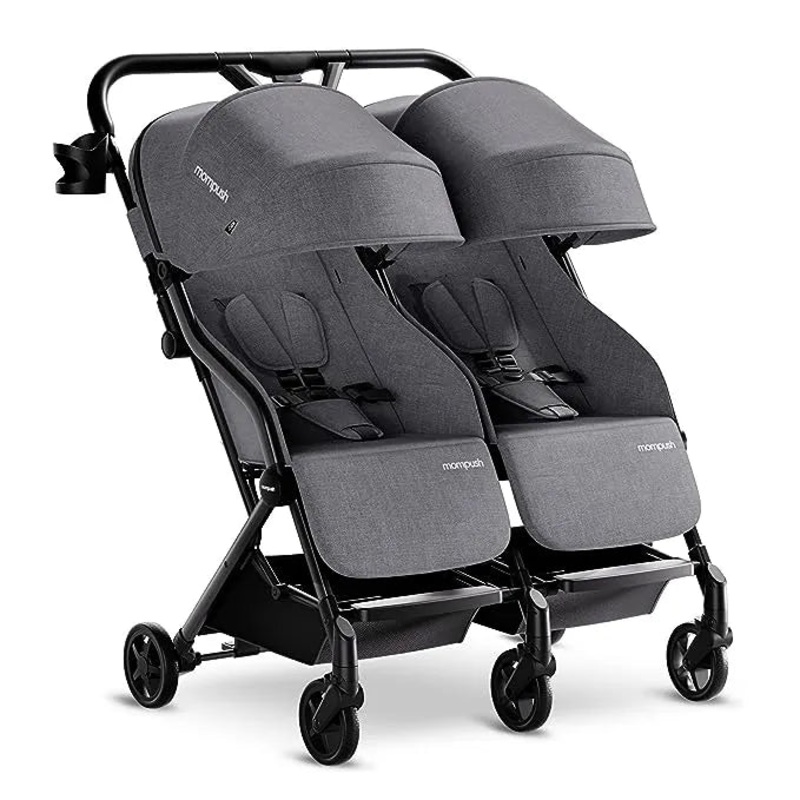 Lithe Lightweight Double Stroller – Grey