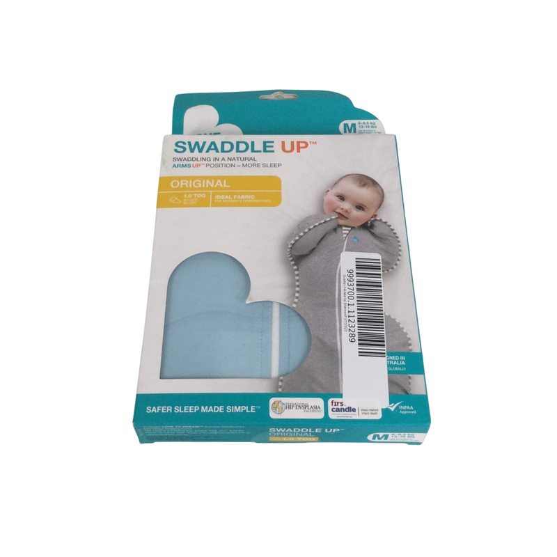 Love To Dream Swaddle UP Original 1.0 Sleep Sack, Medium, Dusty Blue