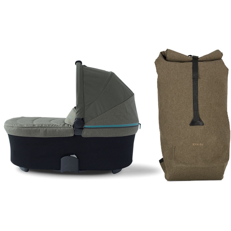 Micralite SmartFold Bassinet & Shopping Bag Accessory Bundle – Evergreen