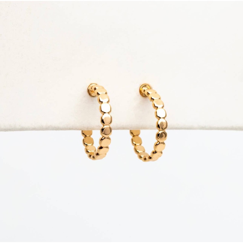Bella Rey The Ali Gold Plated Dainty Hoop Studs