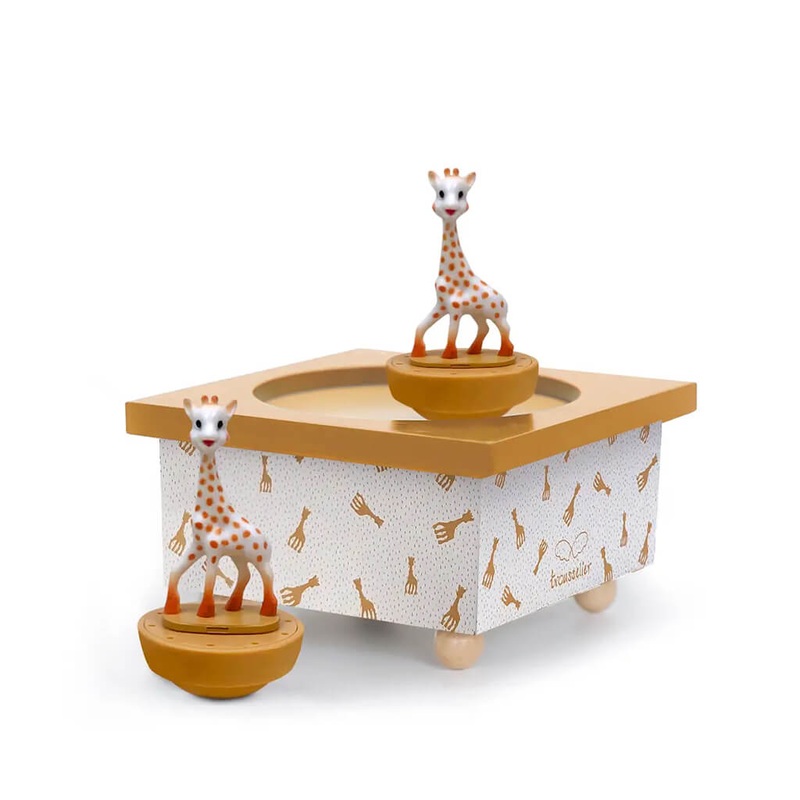 Dancing Sophie the Giraffe Music Box Caramel