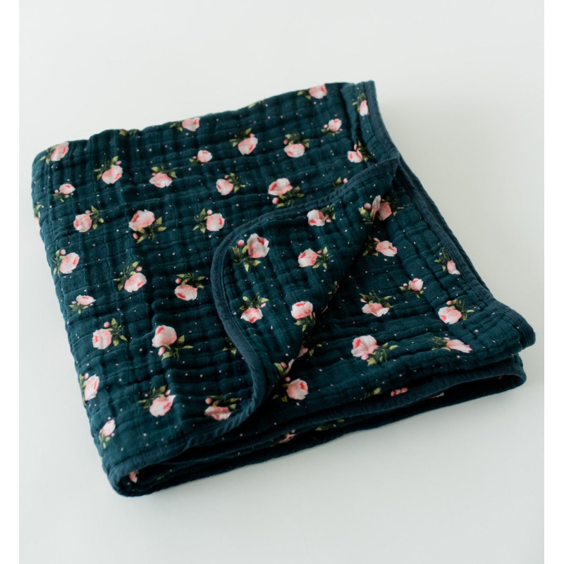 Little Unicorn Cotton Muslin Quilt – Midnight Rose