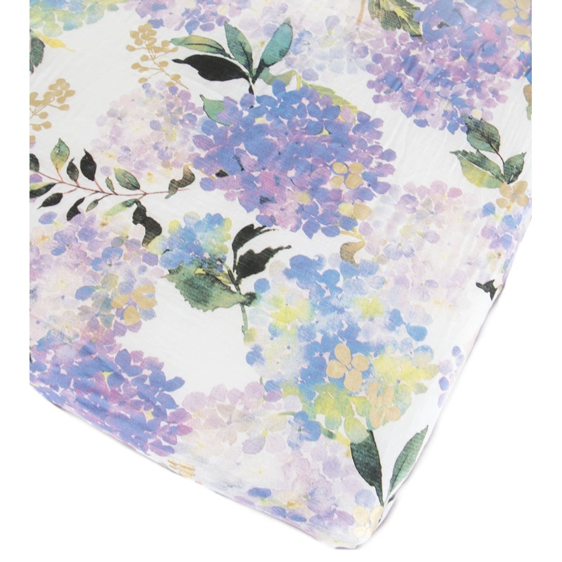 Loulou Lollipop Luxe Fitted Crib Sheet – Hydrangea