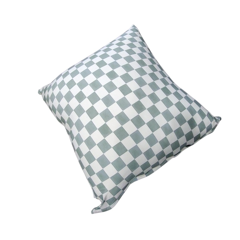 Toki Kids Square Bean Bag, Checker Matcha