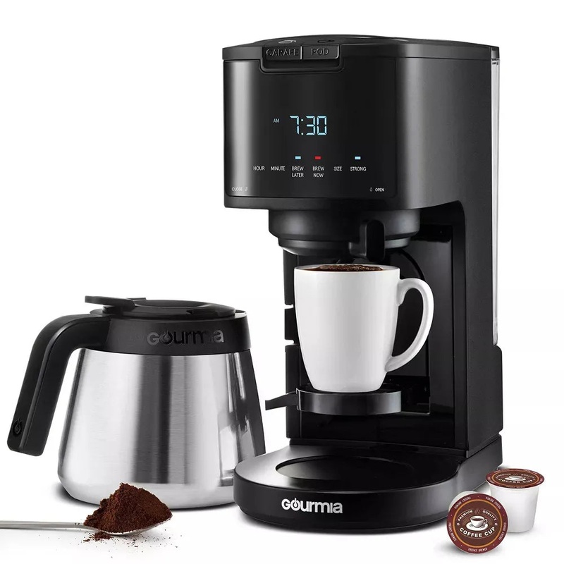 12 Cup Drip Coffee Maker with Thermal Carafe Black: Stainless Steel