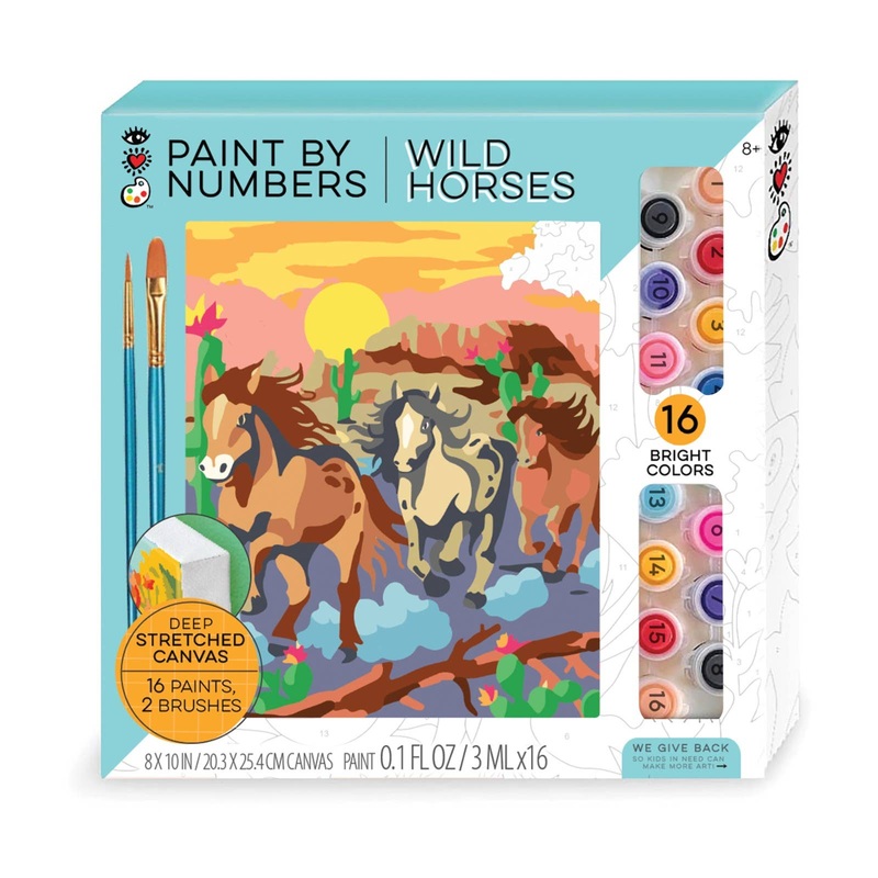 Bright Stripes iHeartArt Paint By Numbers Wild Horses