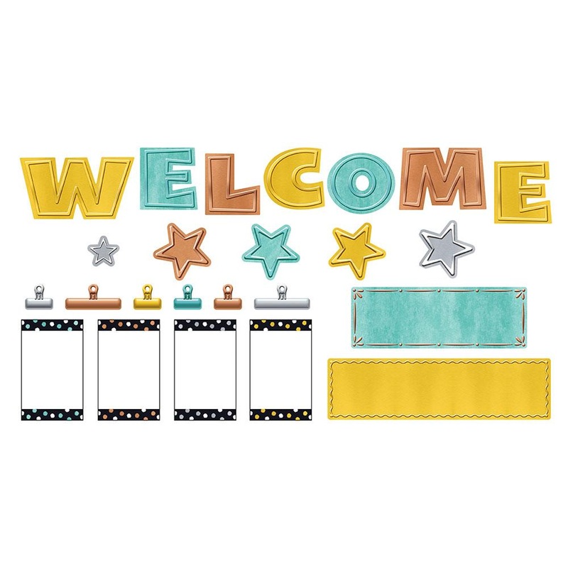 I  Metal Wipe-Off Welcome Mini Bulletin Board Set