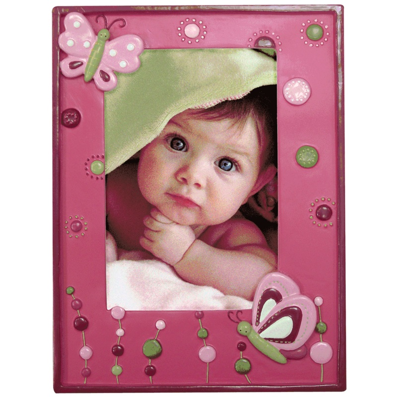 Lambs & Ivy Raspberry Swirl Picture Frame