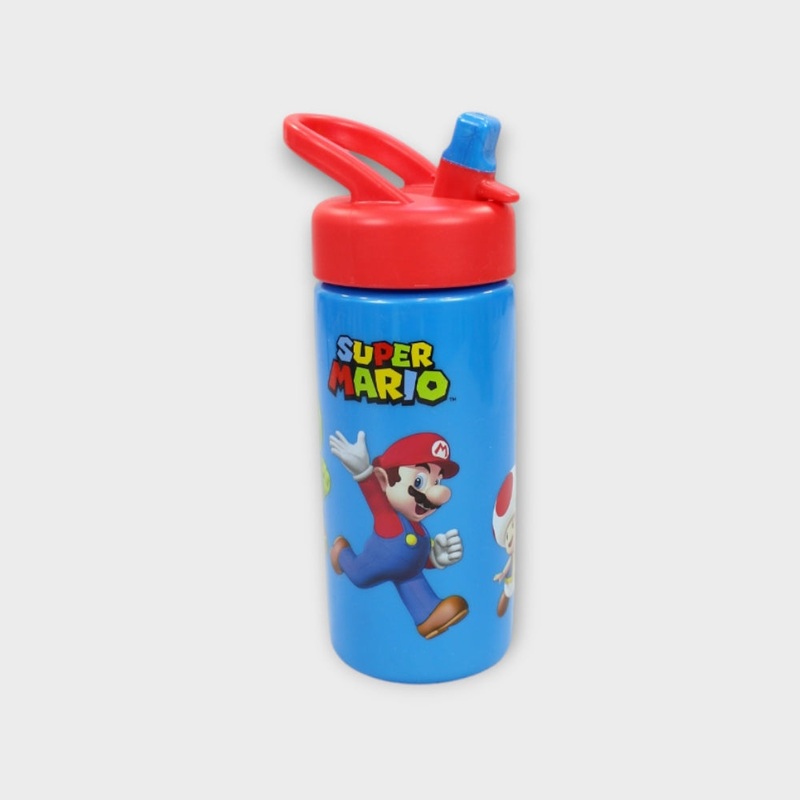 Stor Super Mario Sports Water Bottle with Straw and Built-in Handle 410ml